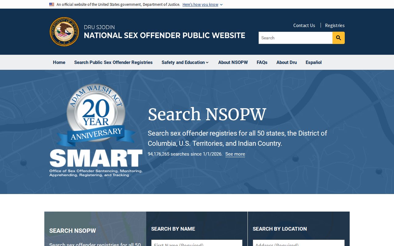 Clay County sex offender search supplemented by the national NSOPW portal
