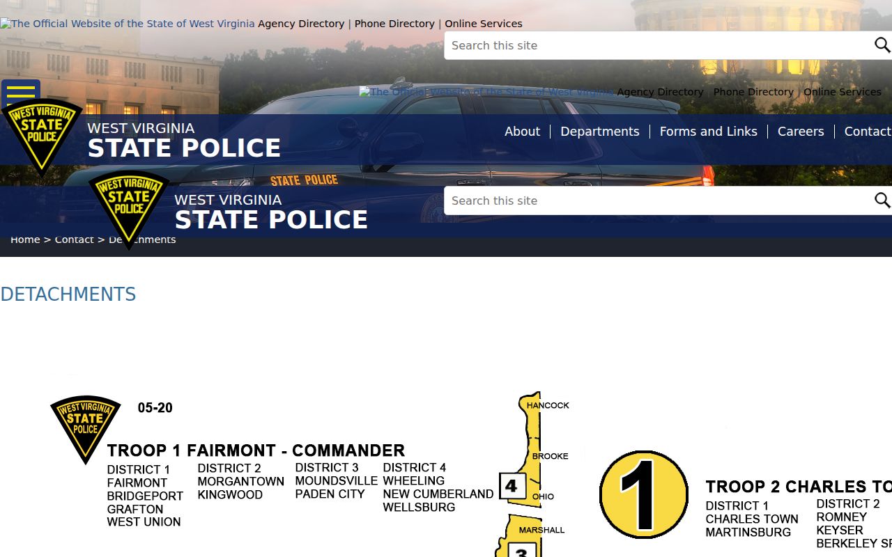 WVSP Clay Detachment contact for Town of Clay criminal reports