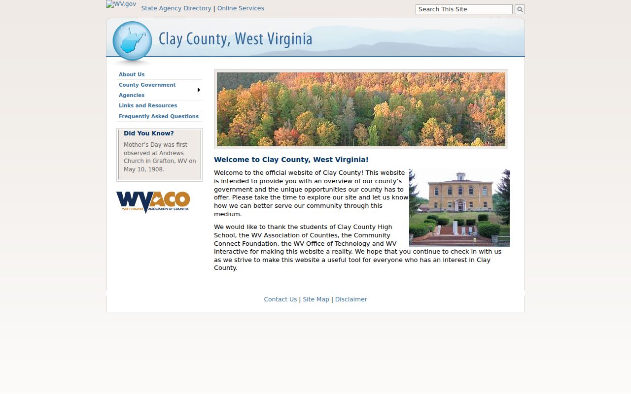 Official Clay County government gateway page